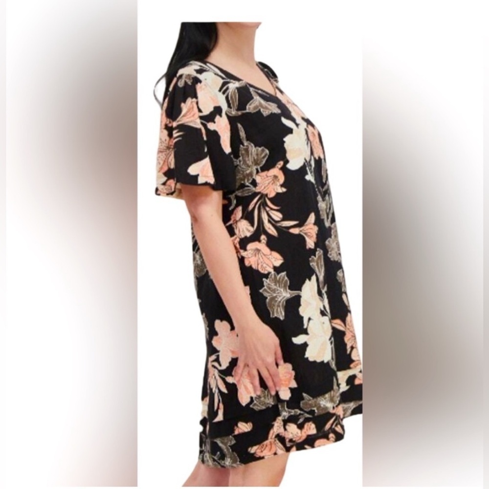 maternity dress Original Nicole Miller Floral Linen‎ Dress XL